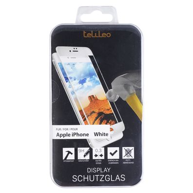 Premium Schutzglas 0,3mm Weiß für Apple iPhone 7/8/SE 2020/SE 2022