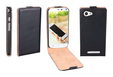 Flip Case für Kazam Thunder 2 5.0 schwarz ultra slim
