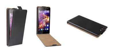 Flip Case für Wiko Highway 4G schwarz ultra slim