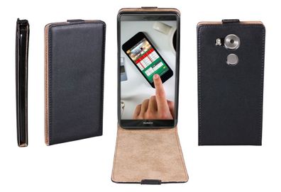 Flip Case für Huawei Mate 8 schwarz ultra slim