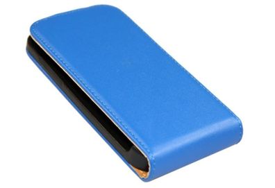 Flip Case für Samsung Galaxy I9190 S4 mini dunkelblau ultra slim