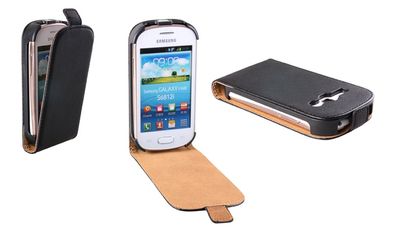 Flip Case für Samsung S6810P Galaxy Fame schwarz ultra slim