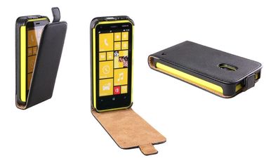 Flip Case für Nokia Lumia 620 schwarz ultra slim