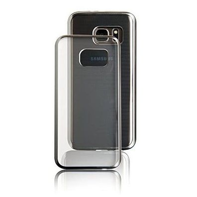 Back Case Electro-Style Softcover Silber für Samsung Galaxy S7