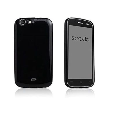 Back Case Glossy Soft Cover Schwarz für Wiko Stairway