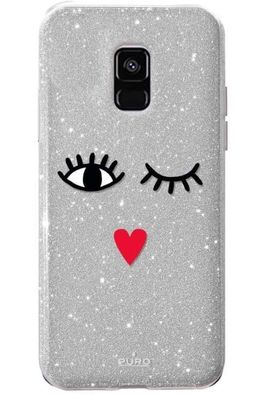 Cover EYES Silber für Samsung A8 2018