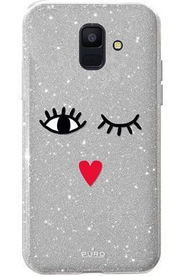 Cover EYES Silber für Samsung A6 2018