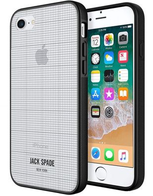 Jack Spade Graph-Check Case Clear/Black für Apple iPhone 7/8/SE 2020