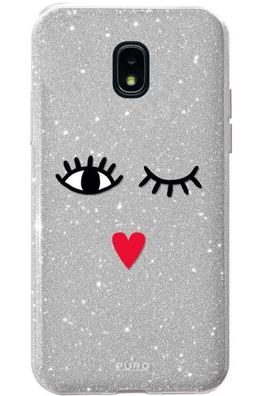 Cover EYES Silber für Samsung J3 2018