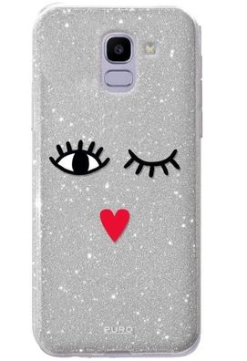 Cover EYES Silver für Samsung J6 2018