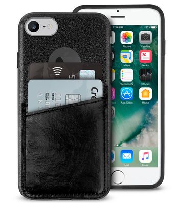 Shine Pocket Cover Black für Apple iPhone 7/8/SE 2020