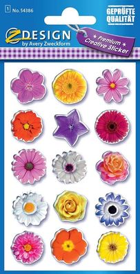 Premium Creative 3D Sticker Blumen