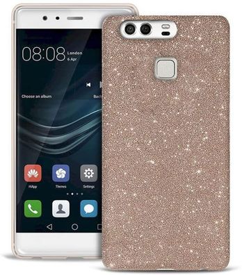 Shine Glitzer Cover Gold für Huawei P9