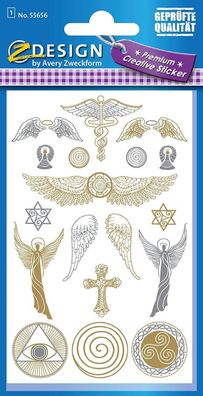 Creative Sticker Metallic Schutz-Symbole