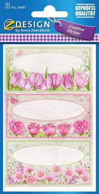 Premium Creative Geschenk-Aufkleber Blumen