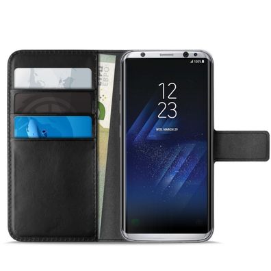 Eco-Leather Wallet Black für Samsung Galaxy S8 Plus