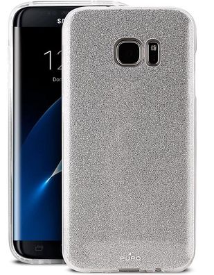 Shine Glitzer Cover Silber für Samsung Galaxy S7 Edge