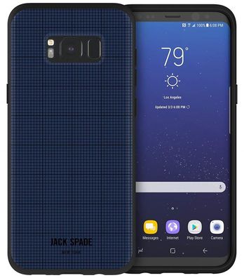 Jack Spade Graph-Check Case Navy für Samsung Galaxy S8 Plus