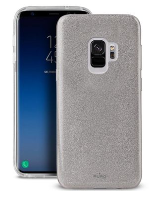 Shine Glitzer Cover Silver für Samsung Galaxy S9