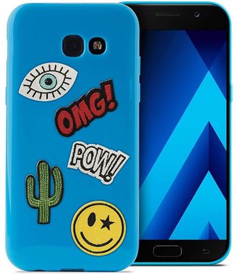 TPU Cover Patch-Mania Blau für Samsung Galaxy A5 2017