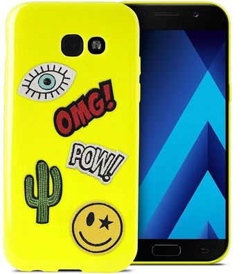 TPU Cover Patch-Mania Gelb für Samsung Galaxy A3 2017
