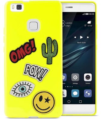 TPU Cover Patch-Mania Gelb für Huawei P9 Lite