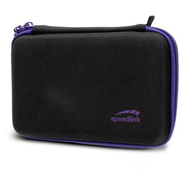 CADDY Padded Storage Case Schwarz/Lila für New Nintendo 2DS XL