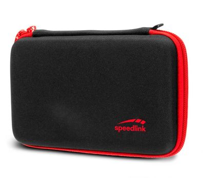 CADDY Padded Storage Case Schwarz/Rot für New Nintendo 2DS XL