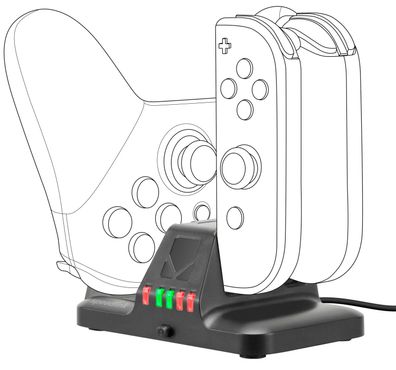 QUAD Multi-Charger für Nintendo Switch