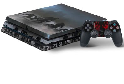 Design-Skin Zombie für Sony PS4 PRO Konsole + Controller