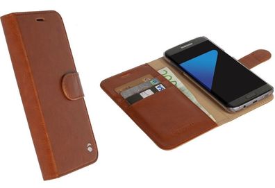 Ekerö Folio Wallet 2in1 Cognac für Samsung Galaxy S7 Edge