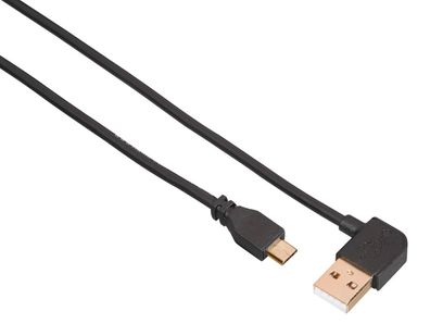 USB-Ladekabel 0,5m USB-A-Stecker 90° - microUSB-Stecker