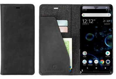 Sunne 2 Card Folio Wallet Black für Sony Xperia XZ3