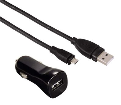 USB Car Charger + Micro-USB-Kabel 12V/24V 2,4A Ultra Fast