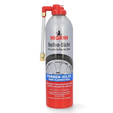 Nigrin Reifendicht-Mittel Pannenhilfe 500ml Auto Bike Pannen-Spray Reifen-Pilot