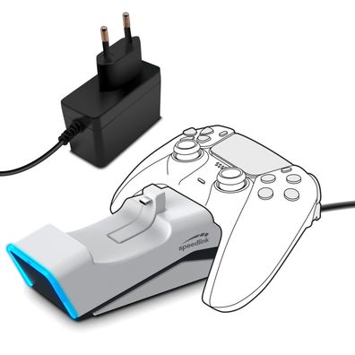Twindock Ladestation mit Netzteil für PS5 Controller