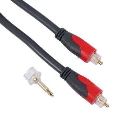 Optisches Kabel 3mToslink-Stecker + Adapter 3,5mm