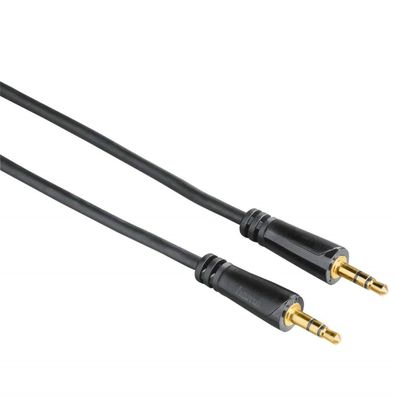 Klinken-Kabel 3,5mm vergoldet 5m Schwarz