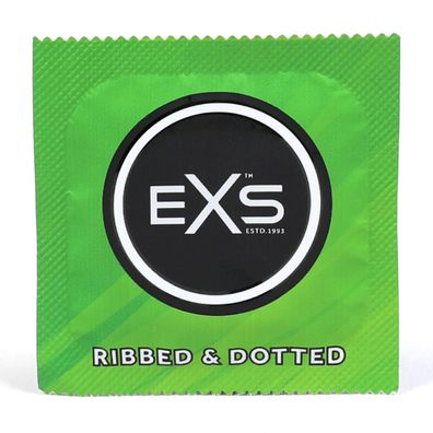 EXS 3 in 1 - Gerippt, Gepunktet und Ausgestellt - Kondome - 12 Stück