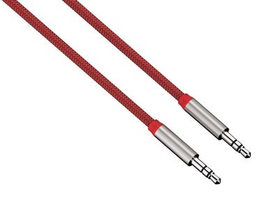 Audio Kabel 3,5mm Klinke Color Line 0,5m Rot