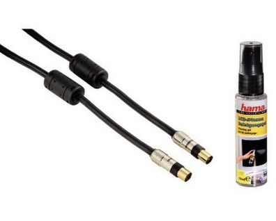 Antennenkabel 100db 1,5m + TV-Reiniger