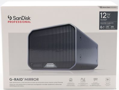 SanDisk Professional G-RAID MIRROR 12TB Thunderbolt 3 externe HDD USB-C 3.1