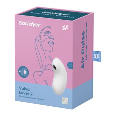 Vulva Lover 2 - Doppelter Luftdruck-Vibrator - Weiß