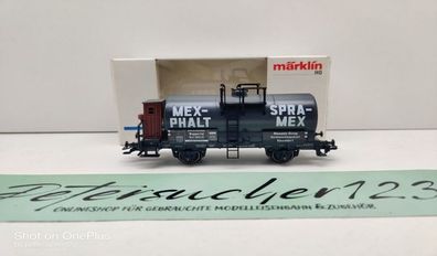 Märklin H0 AC 4871 Kesselwagen m Brmsrhs "MEX-PHALT" / Z / NEM / PRIVAT/DRG / OVP w