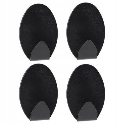 KADAX Selbstklebende Haken aus Metall, Wandhaken, Klebehaken, oval, 4 Stück