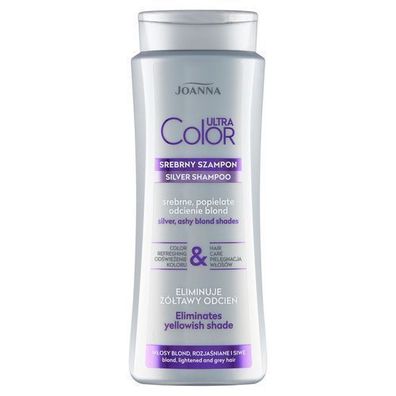 Joanna Ultra Farbe Silbershampoo fuer blondes Haar, 400ml