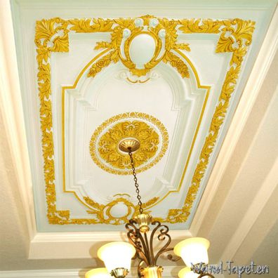 Vlies Fototapeten Dachtapeten Dachbilder Decke 3D Goldenes Relief 2711