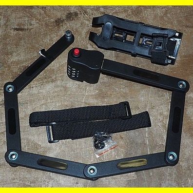 Zahlencode Faltschloss für Fahrräder - 6 gehärtete Glieder - Gesamtlänge: 950 mm