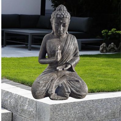 Dekorative Figur BUDDHA Protect 80cm anthrazit Garten Indoor Outdoor