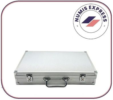 Aluminium Alu Münzkoffer passend für 4 Tableaus aller Hersteller#